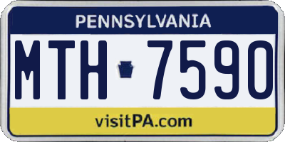 PA license plate MTH7590