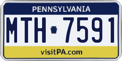 PA license plate MTH7591