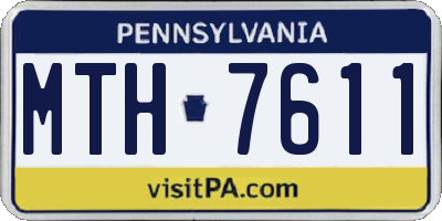 PA license plate MTH7611