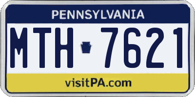 PA license plate MTH7621
