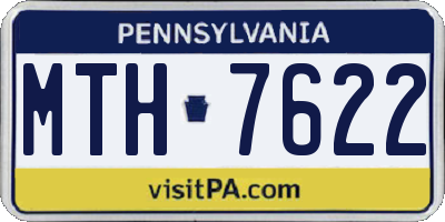 PA license plate MTH7622