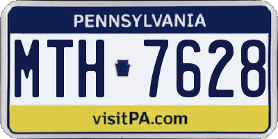 PA license plate MTH7628
