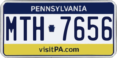 PA license plate MTH7656