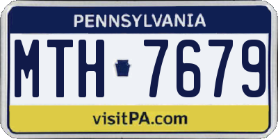 PA license plate MTH7679
