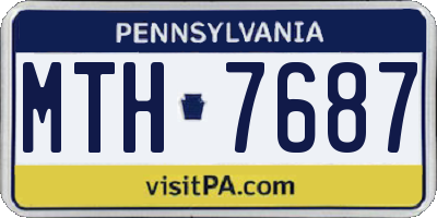PA license plate MTH7687