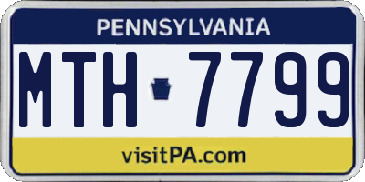 PA license plate MTH7799