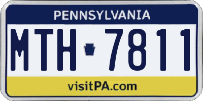 PA license plate MTH7811