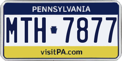 PA license plate MTH7877