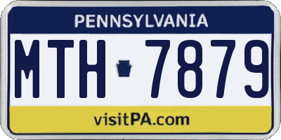 PA license plate MTH7879