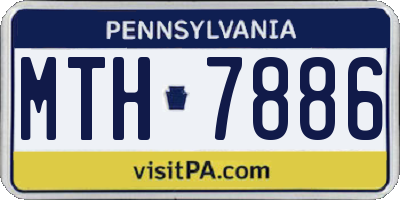 PA license plate MTH7886