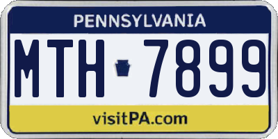 PA license plate MTH7899