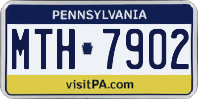 PA license plate MTH7902