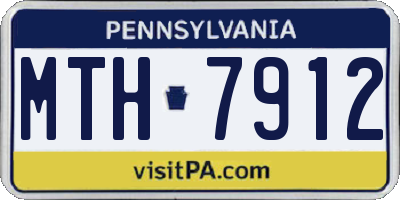 PA license plate MTH7912