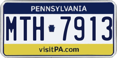 PA license plate MTH7913