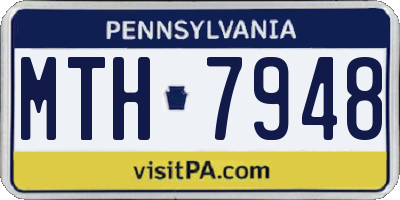 PA license plate MTH7948