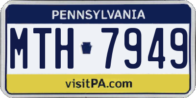 PA license plate MTH7949