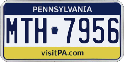 PA license plate MTH7956