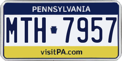 PA license plate MTH7957