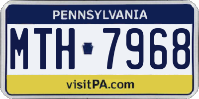 PA license plate MTH7968