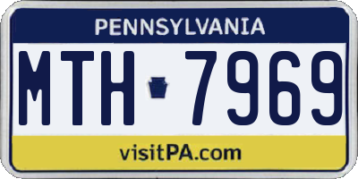 PA license plate MTH7969