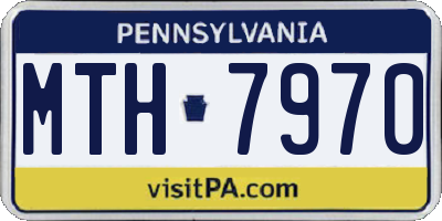 PA license plate MTH7970