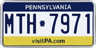 PA license plate MTH7971