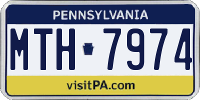 PA license plate MTH7974