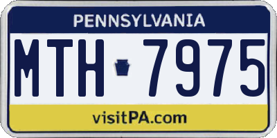 PA license plate MTH7975