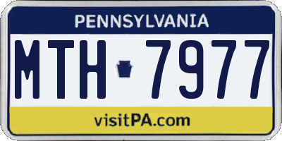 PA license plate MTH7977