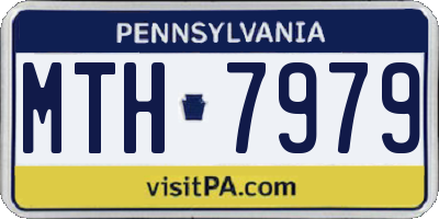 PA license plate MTH7979