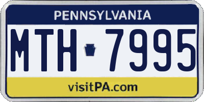 PA license plate MTH7995