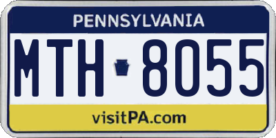 PA license plate MTH8055