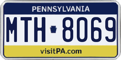 PA license plate MTH8069