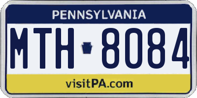 PA license plate MTH8084