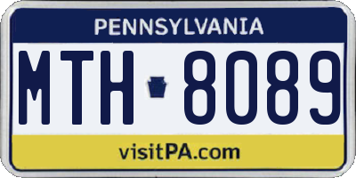 PA license plate MTH8089