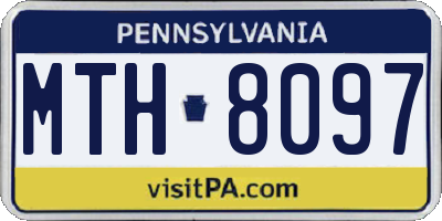 PA license plate MTH8097