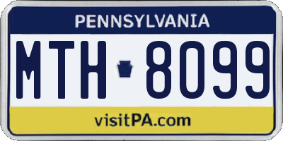 PA license plate MTH8099
