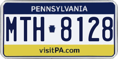 PA license plate MTH8128