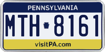 PA license plate MTH8161