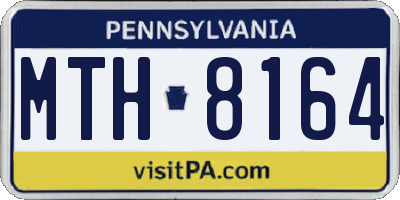 PA license plate MTH8164