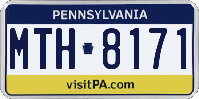 PA license plate MTH8171