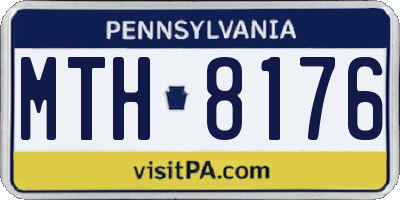 PA license plate MTH8176