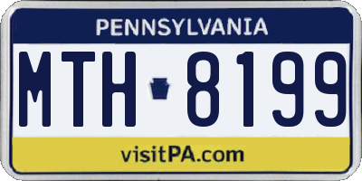 PA license plate MTH8199