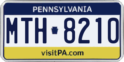 PA license plate MTH8210