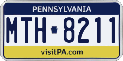 PA license plate MTH8211