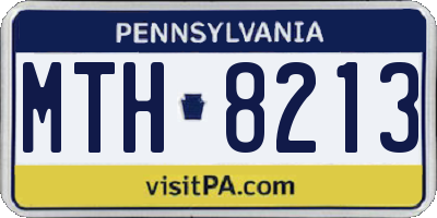 PA license plate MTH8213
