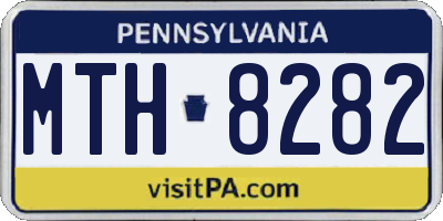 PA license plate MTH8282