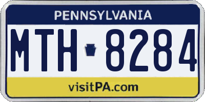 PA license plate MTH8284