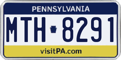 PA license plate MTH8291