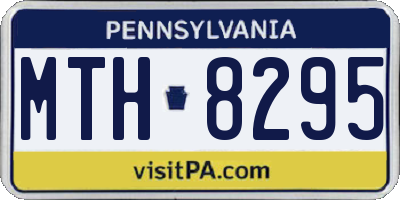 PA license plate MTH8295